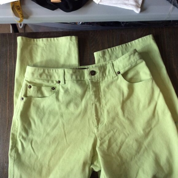 Eric Jeans Size 6 in Lime Green - Picture 4 of 6